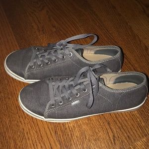 Grey canvas vans